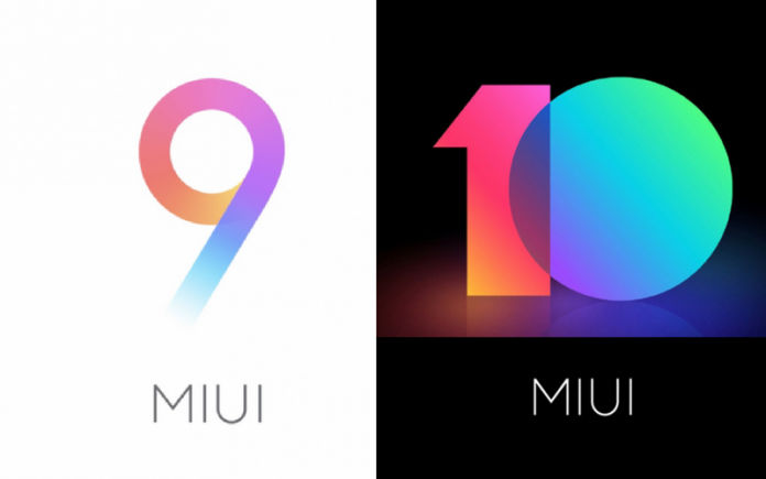 MIUI 9 vs MIUI 10