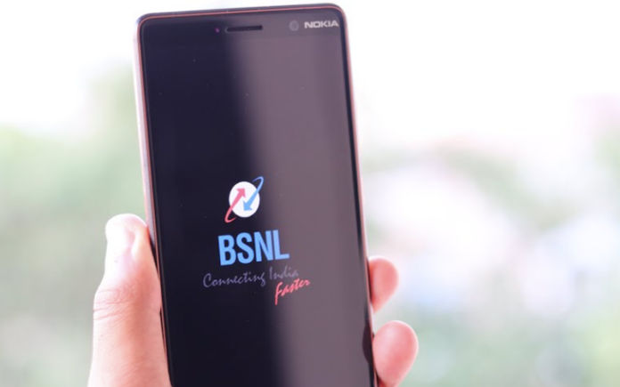 BSNL logo on a phone BSNL logo on a phone