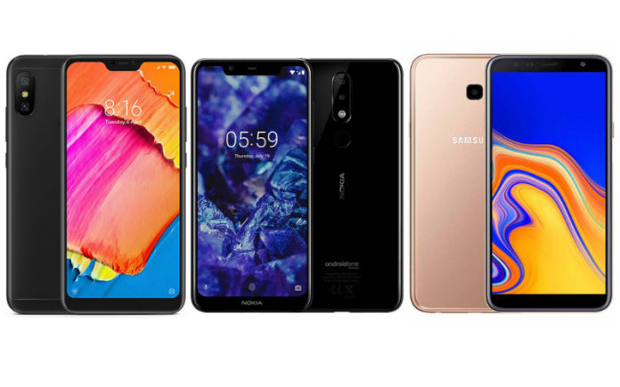 Redmi 6 Pro Nokia 5.1 Plus Samsung Galaxy J4 Plus