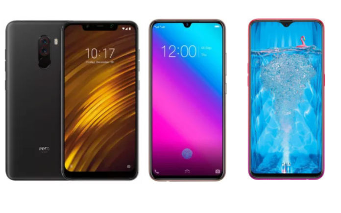 POCO F1 vs Vivo V11 Pro vs OPPO F9 Pro