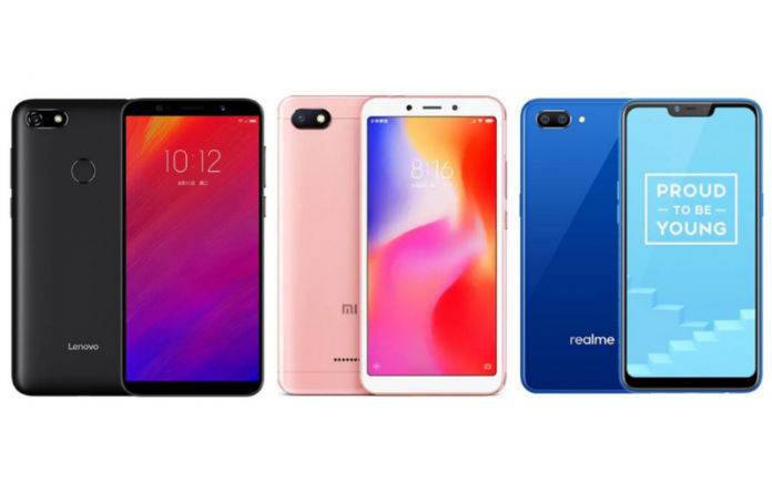 Lenovo A5 vs Redmi 6A vs Realme C1