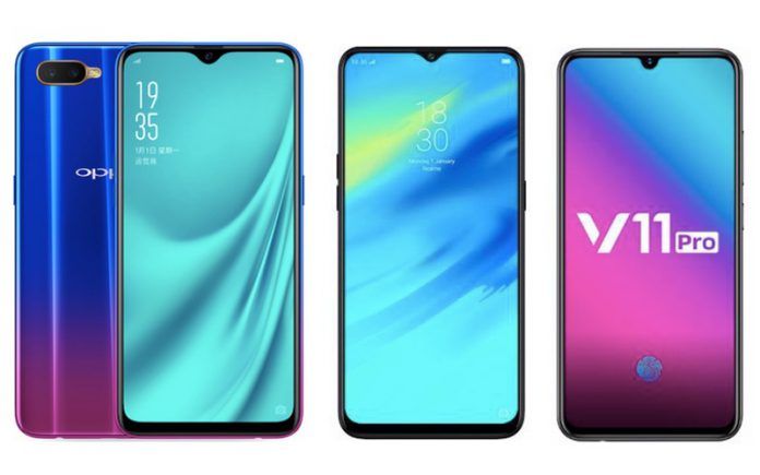 Oppo R15X vs Realme 2 Pro vs Vivo V11 Pro Oppo R15X vs Realme 2 Pro vs Vivo V11 Pro