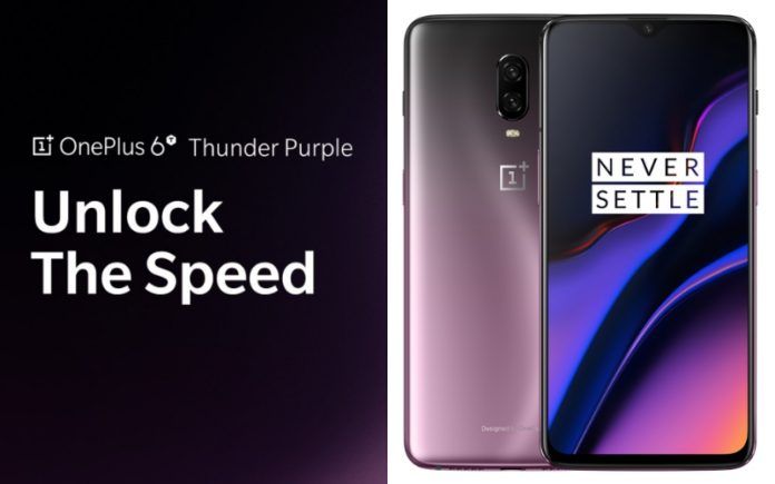 Oneplus 6T Thunder Purple OnePlus 6T Thunder Purple Color Variant Goes on Sale Today at 2PM on Amazon