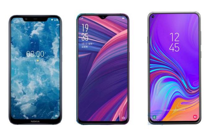 Nokia 8.1 vs. OPPO R17 Pro vs. Samsung Galaxy A8s Nokia 8.1 vs. OPPO R17 Pro vs. Samsung Galaxy A8s
