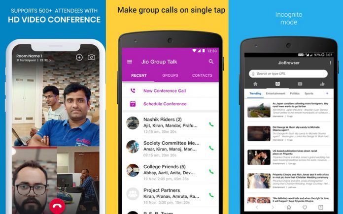 JioBrowser, JioMeet, JioGroupTalk JioBrowser, JioMeet, JioGroupTalk