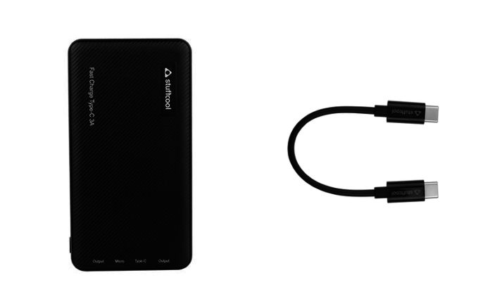 Stuffcool 1062 Type-C 3A 10000mAh Power Bank Minima Type-C Cable Stuffcool 1062 Type-C 3A 10000mAh Power Bank Minima Type-C Cable