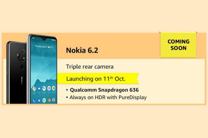 Nokia 6.2 Indian launch teaser on Amazon India Nokia 6.2 Indian launch teaser on Amazon India