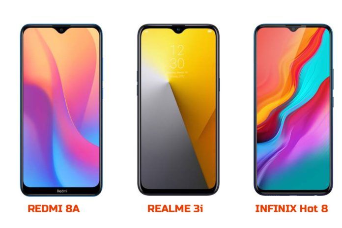 Redmi 8A vs Realme 3i vs Infinix Hot 8 Redmi 8A vs Realme 3i vs Infinix Hot 8