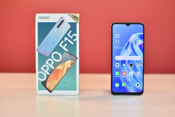 OPPO F15 Front With Box OPPO F15 Front With Box
