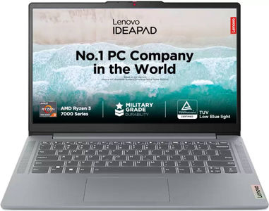 Lenovo IdeaPad Slim 3 14AMN8 (82XN006MIN) Laptop (14 Inch | AMD Quad Core Ryzen 3 | 8 GB | Windows 11 | 512 GB SSD)