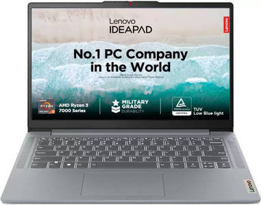 Lenovo IdeaPad Slim 3 14AMN8 (82XN006MIN) Laptop (14 Inch | AMD Quad Core Ryzen 3 | 8 GB | Windows 11 | 512 GB SSD)