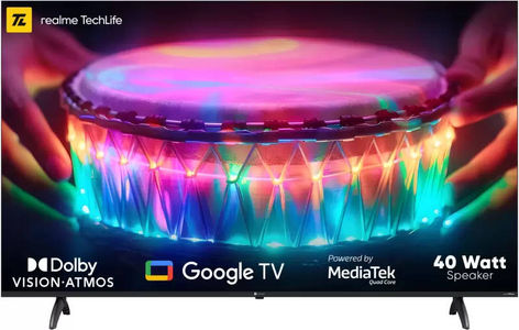 Realme TechLife CineSonic Q 55UHDGQRWSGQ 55 inch UHD Smart QLED TV