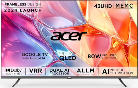 Acer Super Series AR43QDXGU2875AT 43 inch UHD Smart QLED TV