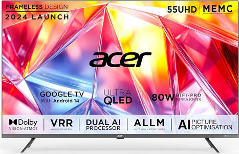Acer Super Series AR55QDXGU2875AT 55 inch UHD Smart QLED TV