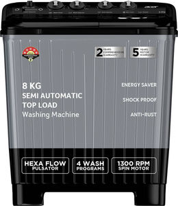 Acer 8 Kg Semi Automatic Top Load Washing Machine (AR80SAMBGL124D)