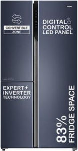 Haier HRT-683GK 598 L 3 Star Inverter Frost Free Side By Side Door Refrigerator