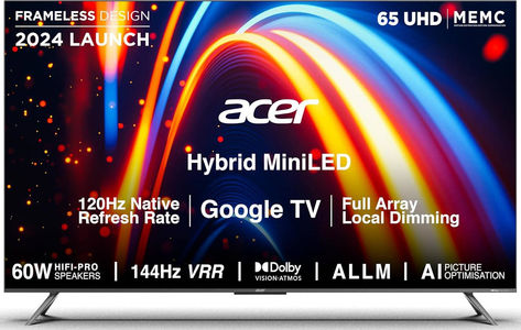 Acer M Series AR65UDMGR2885AT 65 inch UHD Smart QLED Mini LED TV