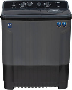 Midea 8 Kg Semi Automatic Top Load Washing Machine (MWMSA080PPG)