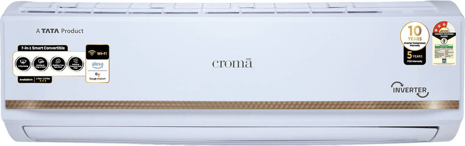 Croma CRLAS12IND170272 1 Ton 3 Star Inverter Split Air Conditioner