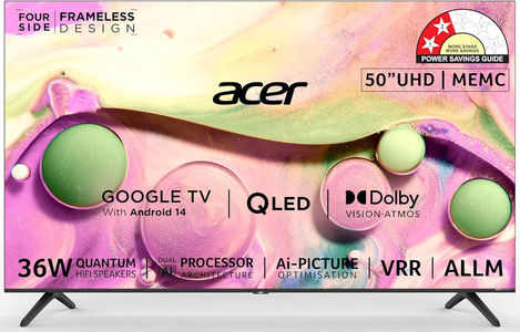Acer V Pro AR50QDQGR2851AD 50 inch UHD Smart QLED TV