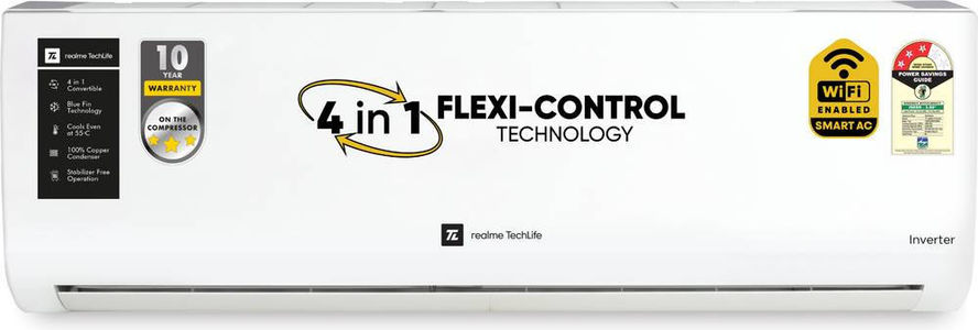 Realme TechLife 153IPG24WR1S 1.5 Ton 3 Star Inverter Split Air Conditioner