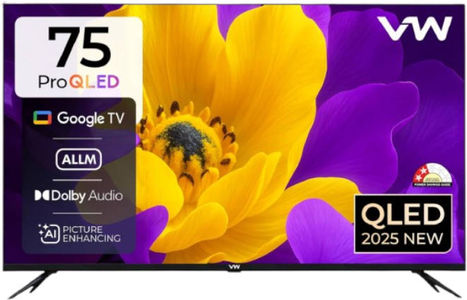 VW Pro Series VW75GQ1 75 inch UHD Smart QLED TV