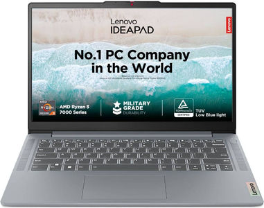 Lenovo IdeaPad Slim 3 15AMN8 (82XQ00H7IN) Laptop (15.6 Inch | AMD Quad Core Ryzen 3 | 8 GB | Windows 11 | 512 GB SSD)