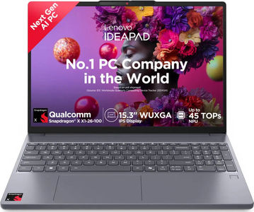 Lenovo IdeaPad Slim 3 15Q8X10 (83N30020IN) Laptop (15.3 Inch | Qualcomm Snapdragon Octa Core | 16 GB | Windows 11 | 512 GB SSD)