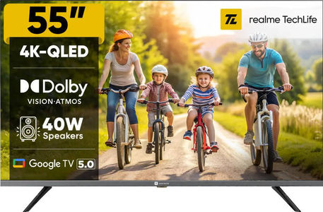 realme TechLife 55UHDGQRDDVQ 55 inch UHD Smart QLED TV