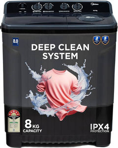 Midea 8 Kg Semi Automatic Top Load Washing Machine (MWMSA080SAPPG(KG))