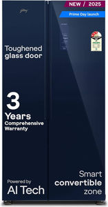 Godrej EONVELVET 646C RIT SM BL 600 L 3 Star Inverter Frost Free Side By Side Door Refrigerator
