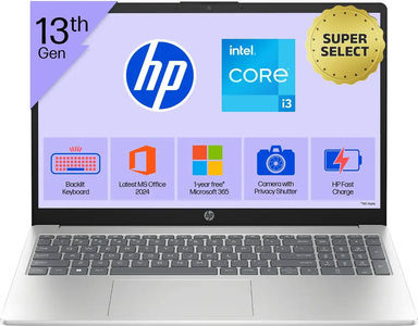 HP 15-fd0668TU (BG6E1PA) Laptop (15.6 Inch | Core i3 13th Gen | 16 GB | Windows 11 | 512 GB SSD)