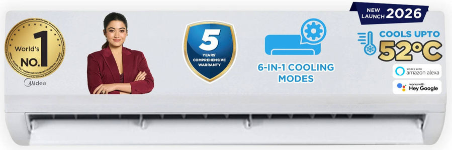 Midea Santis Max DLX Wi-Fi - MAI18SD3R36W0 1.5 Ton 3 Star  Air Conditioners AC