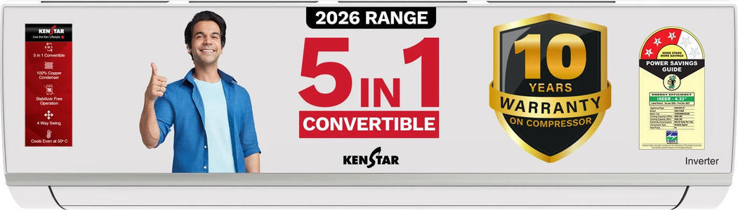 Kenstar 153IPG26WKS 1.5 Ton 3 Star Inverter Split Air Conditioner