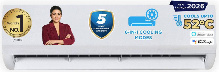 Midea Santis Max DLX Wi-Fi - MAI24SD3R36W0 2 Ton 3 Star Inverter Air Conditioners AC