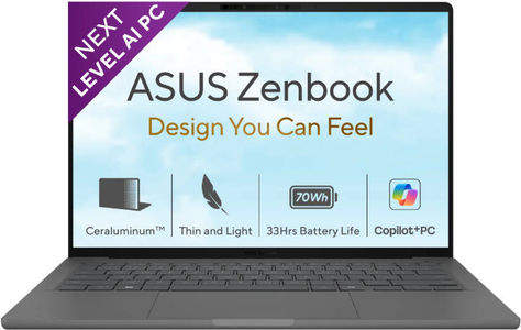 ASUS Zenbook A14 UX3407NA-QD226WS Ultrabook (14 Inch | X2 Elite | 16 GB | Windows 11 | 512 GB SSD)