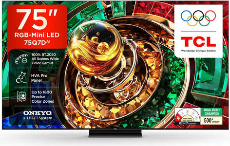 TCL 75Q7D 75 inch UHD Smart Mini LED TV