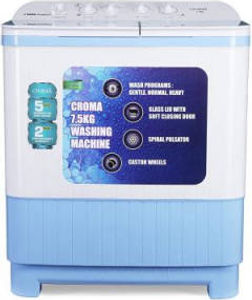 Croma 7.5 Kg Semi Automatic Top Load Washing Machine (CRAW2223)