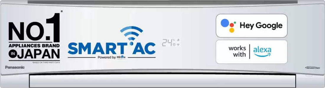 Panasonic CS/CU-NU18YKY5W 1.5 Ton 5 Star Inverter Split Air Conditioner
