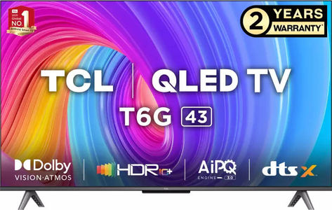 TCL 43T6G 43 inch UHD Smart QLED TV