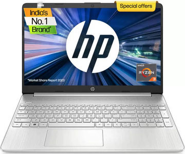 HP 15s-eq1580AU (834S2PA) Laptop (15.6 Inch | AMD Dual Core Ryzen 3 | 8 GB | Windows 11 | 512 GB SSD)
