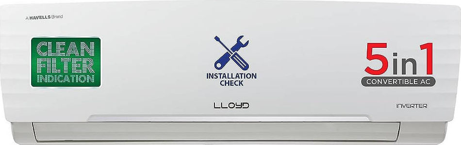 Lloyd GLS18I5FWBEW 1.5 Ton 5 Star Inverter Air Conditioners Air Conditioner