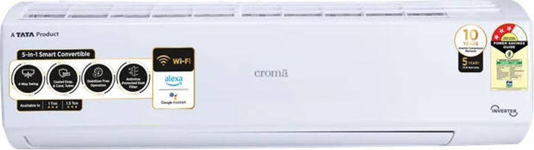 Croma CRLAS18IND170263 1.5 Ton 3 Star Inverter Split Air Conditioner