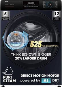 Haier 8 Kg Fully Automatic Front Load Washing Machine (EFL80-IM12IBIEBK)