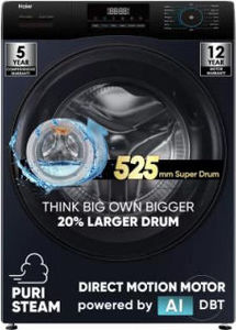 Haier 8 Kg Fully Automatic Front Load Washing Machine (EFL80-IM12IBIEBK)