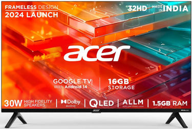 Acer V PRO Series AR32QDXGU2841AT 32 inch HD ready Smart QLED TV