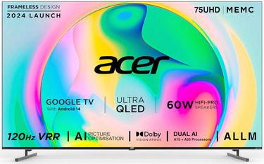 Acer Super Series AR75QDXGU2875AT 75 inch UHD Smart QLED TV