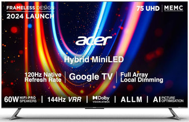 Acer M Series AR75UDMGR2885AT 75 inch UHD Smart QLED Mini LED TV