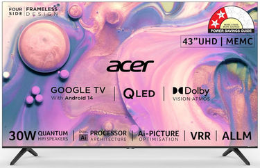 Acer V Pro AR43QDQGR2851AD 43 inch UHD Smart QLED TV