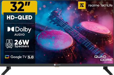 realme TechLife 32HDGQRDDAQ 32 inch HD ready Smart QLED TV